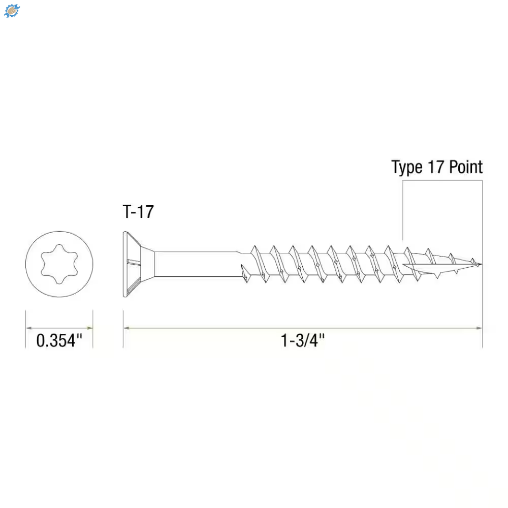 #8 X 1-3/4 In. Star Drive Dual Flat Head Coarse Thread Construction Screws 10 Lb. Box