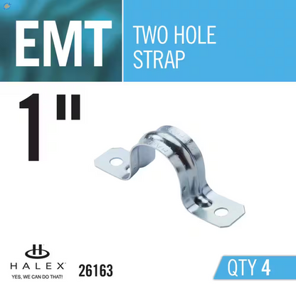 1 In. Standard Fitting 2-Hole Electrical Metallic Tube (EMT) Straps (4-Pack)