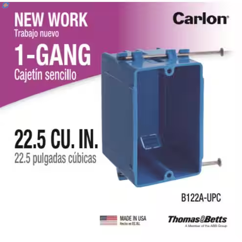 1-Gang 22 Cu. In. New Work PVC Electrical Outlet Box