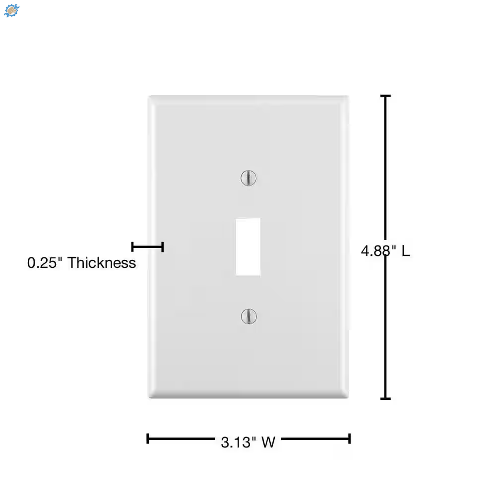 1-Gang White Toggle Plastic Jumbo/Oversized Wall Plate (1-Pack) 88101-00W