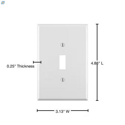 1-Gang White Toggle Plastic Jumbo/Oversized Wall Plate (1-Pack) 88101-00W