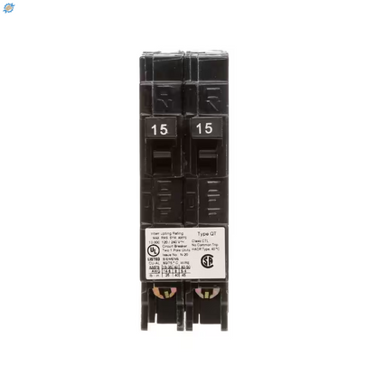 15 Amp Tandem Single Pole Type QT Circuit Breaker