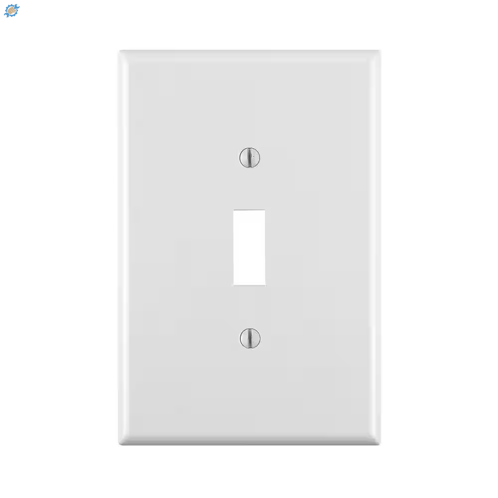 1-Gang White Toggle Plastic Jumbo/Oversized Wall Plate (1-Pack) 88101-00W