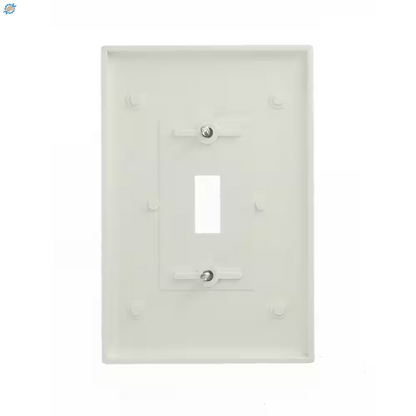 1-Gang White Toggle Plastic Jumbo/Oversized Wall Plate (1-Pack) 88101-00W